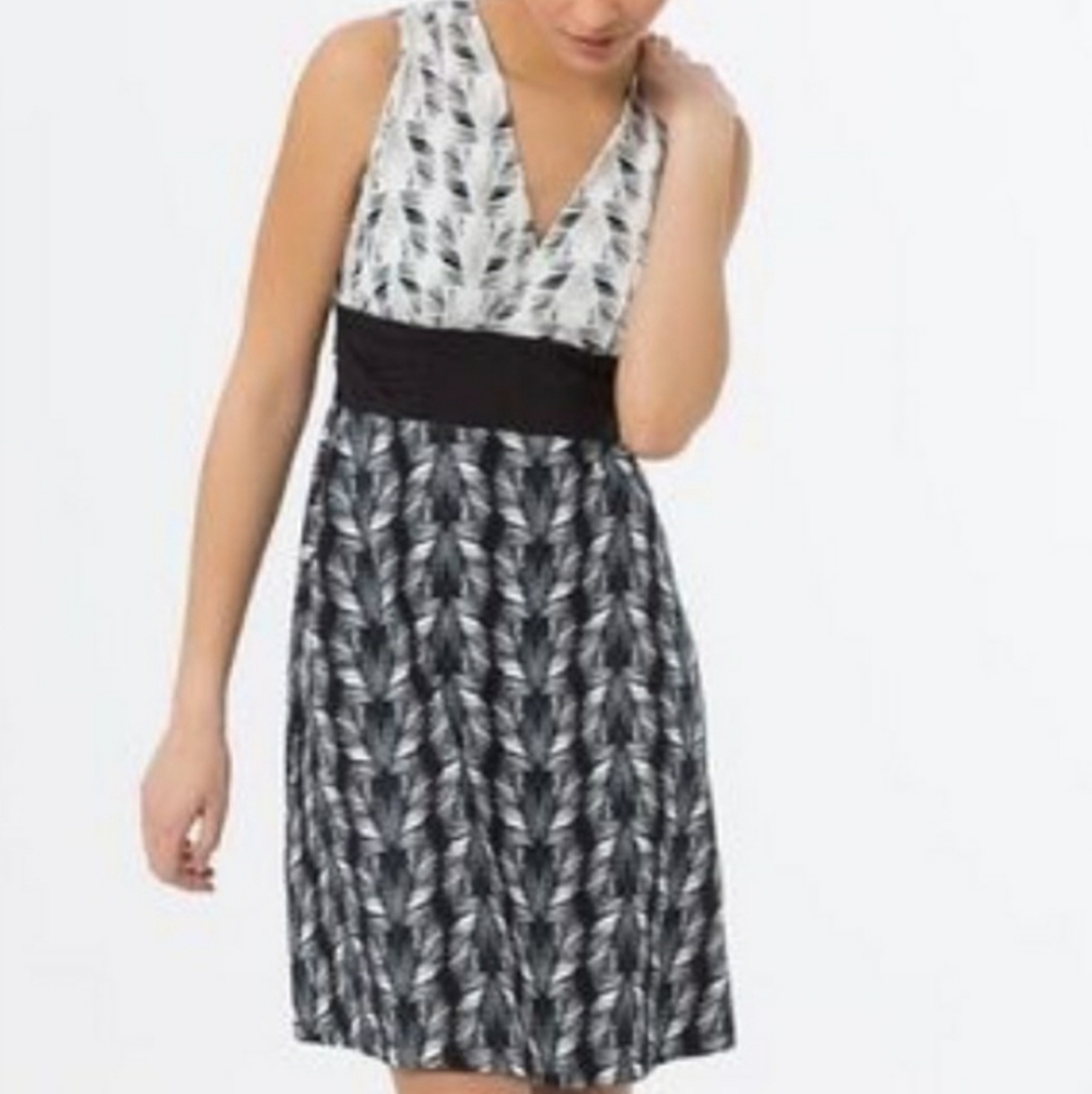 Patagonia Margot Dress Sleeveless Blue and White Size Small